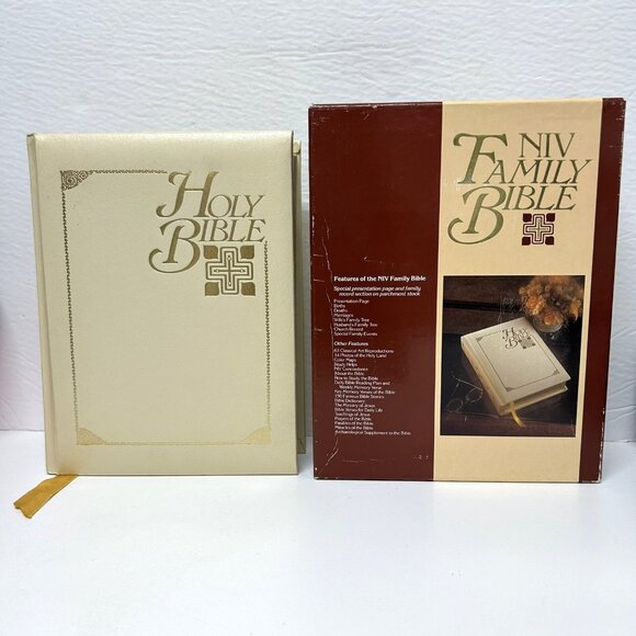 VTG Hardcover NIV New International Version Holy Bible Zondervan Illustrated pad - Picture 1 of 16